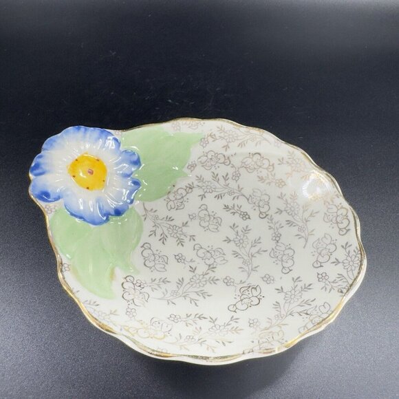Vintage James Kent Longton Porcelain Spoon Rest Floral Pattern Painted England - Picture 14 of 15